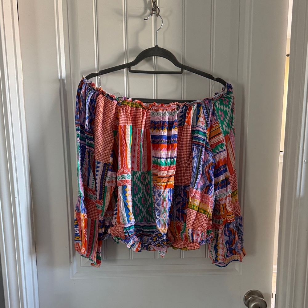 Savanna Jane Multicolor Off-Shoulder Top